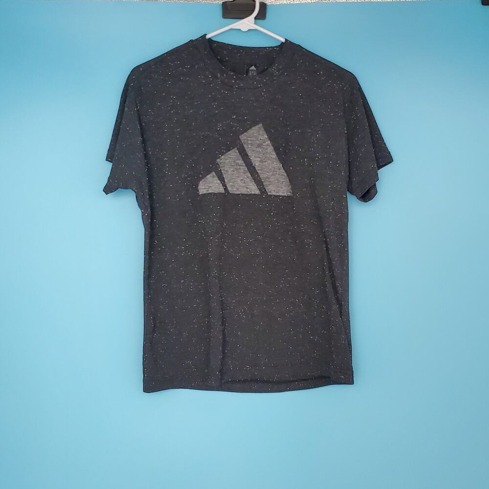 Adidas Tee Size Small Short Sleeve Speckled Black